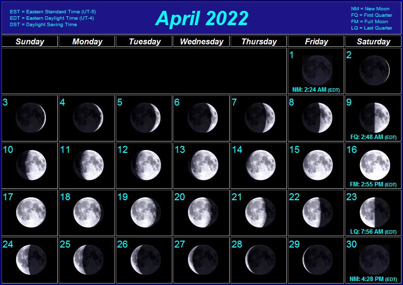 Index Of Moonphases Calendars 2022